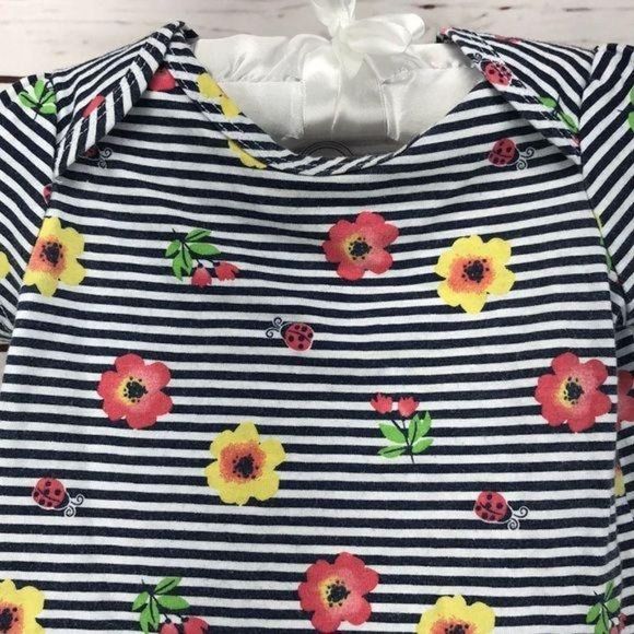 Wonder Nation Navy‎ Blue Stripe Floral Top - Picture 4 of 5